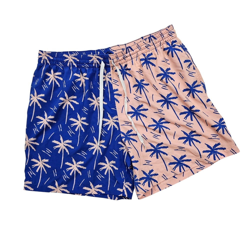 Chubbies Swim Trunks Mens XXL Blue Pink Palm Tree 5.5 Inseam Tropical Summer